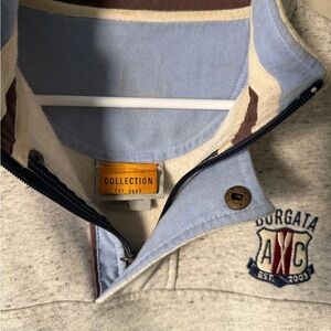 Men's Beige and Blue Jacket